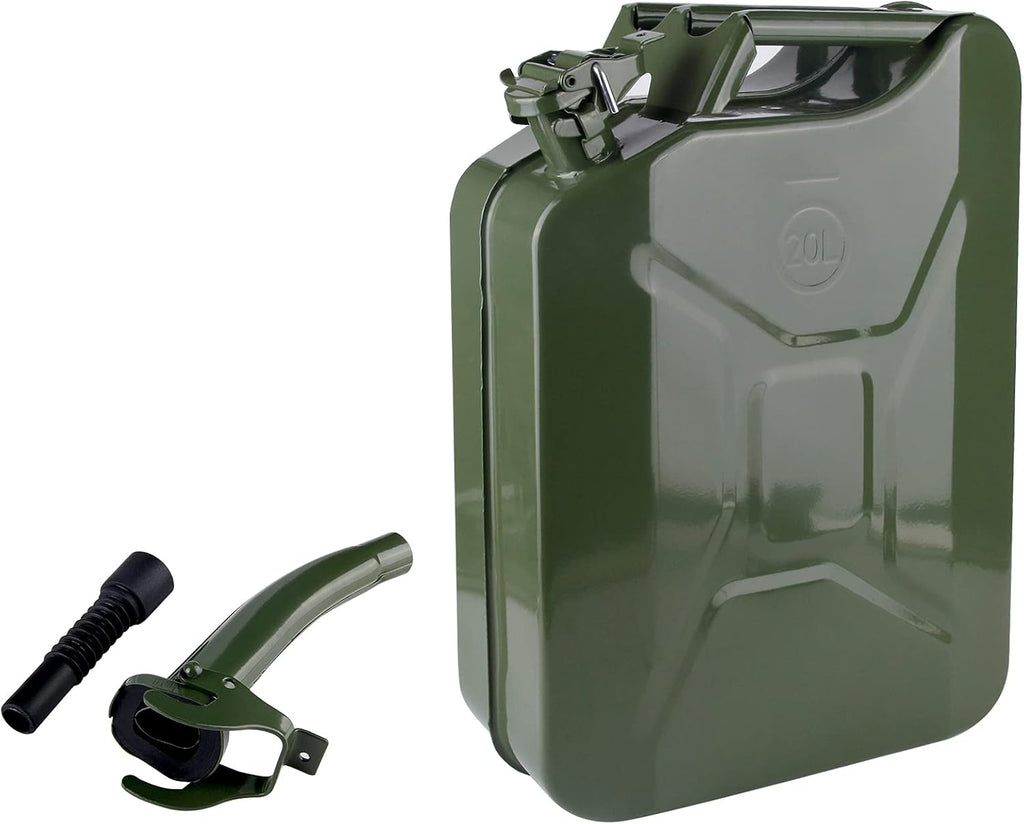 Army Green 20L Steel Gas Can Pack of 2 C4985