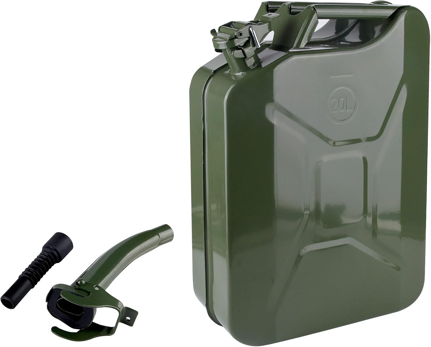 Army Green 20L Steel Gas Can Pack of 2 C4985
