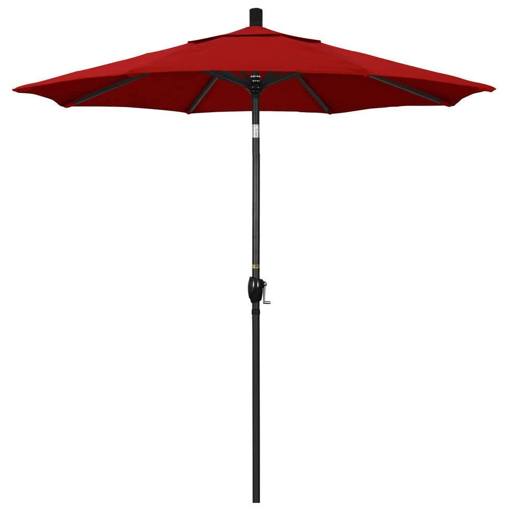 Red 7.5 ft Market Patio Umbrella with Push Tilt W186548