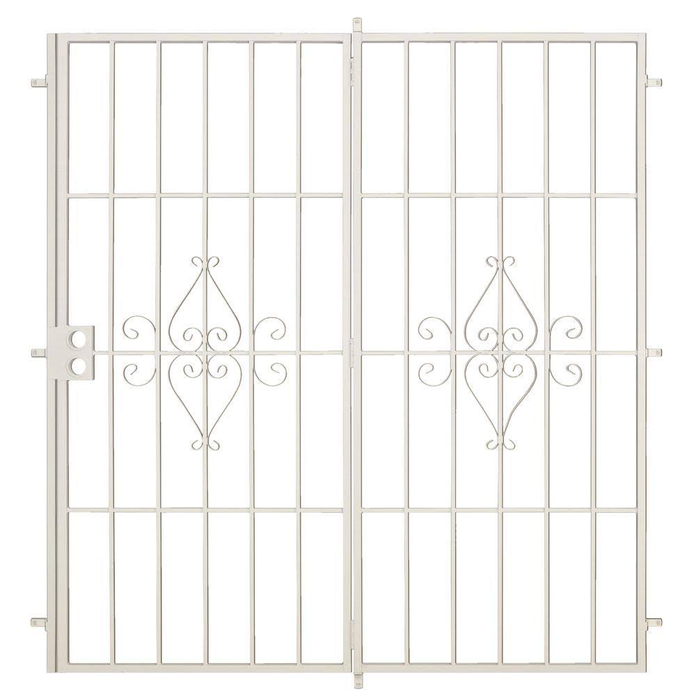 60 in. x 80 in. Navajo White Steel Patio Security Door R866