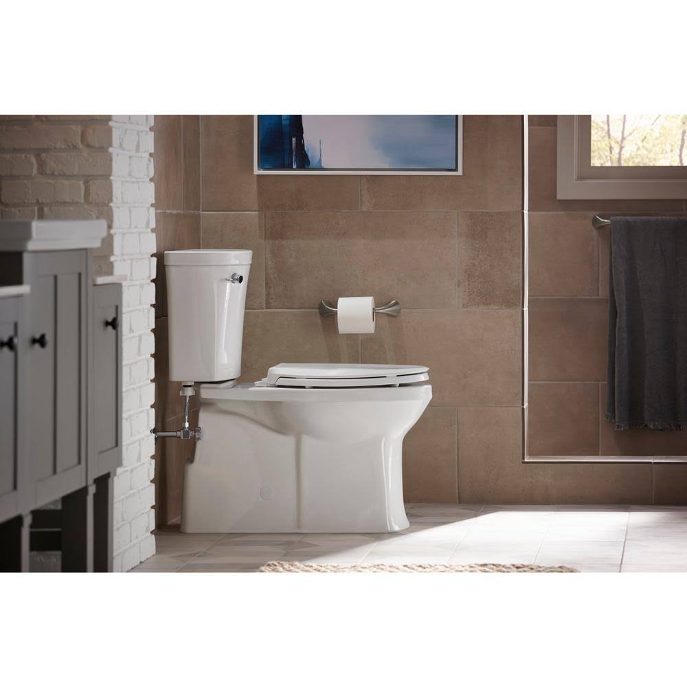 2-Piece 1.28 GPF Single-Flush Elongated Toilet in White R58077