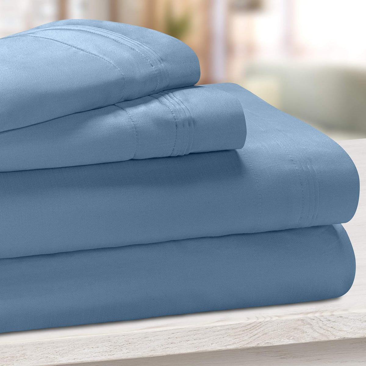 Teal 4-Piece Deep Pocket Sheet Set Y334