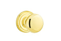 Passage Knob with Regular Rose Finish: Bright Brass B76482
