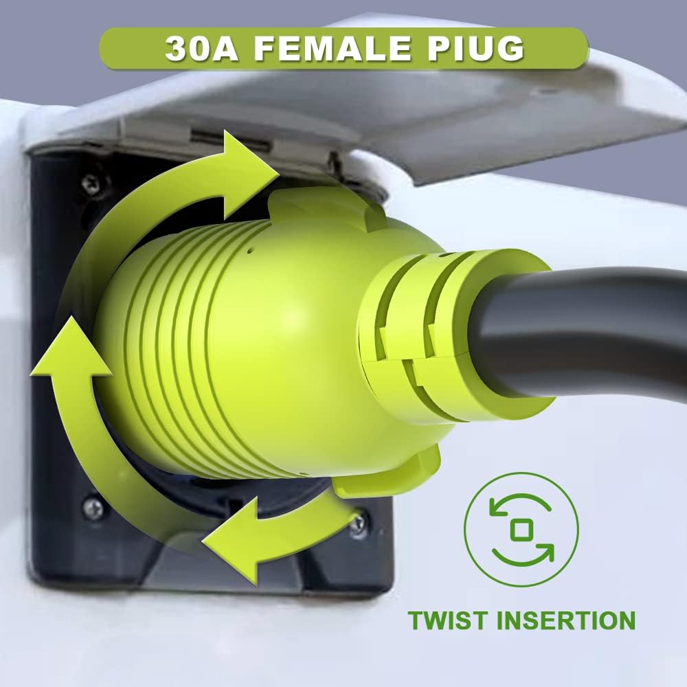 4 Prong 30 Amp Generator Extension Cord, NEMA L14-30P/L14-30R, 10 Gauge SJTW, Twist Lock Plug, 125/250V, 7500W (40FT) D397