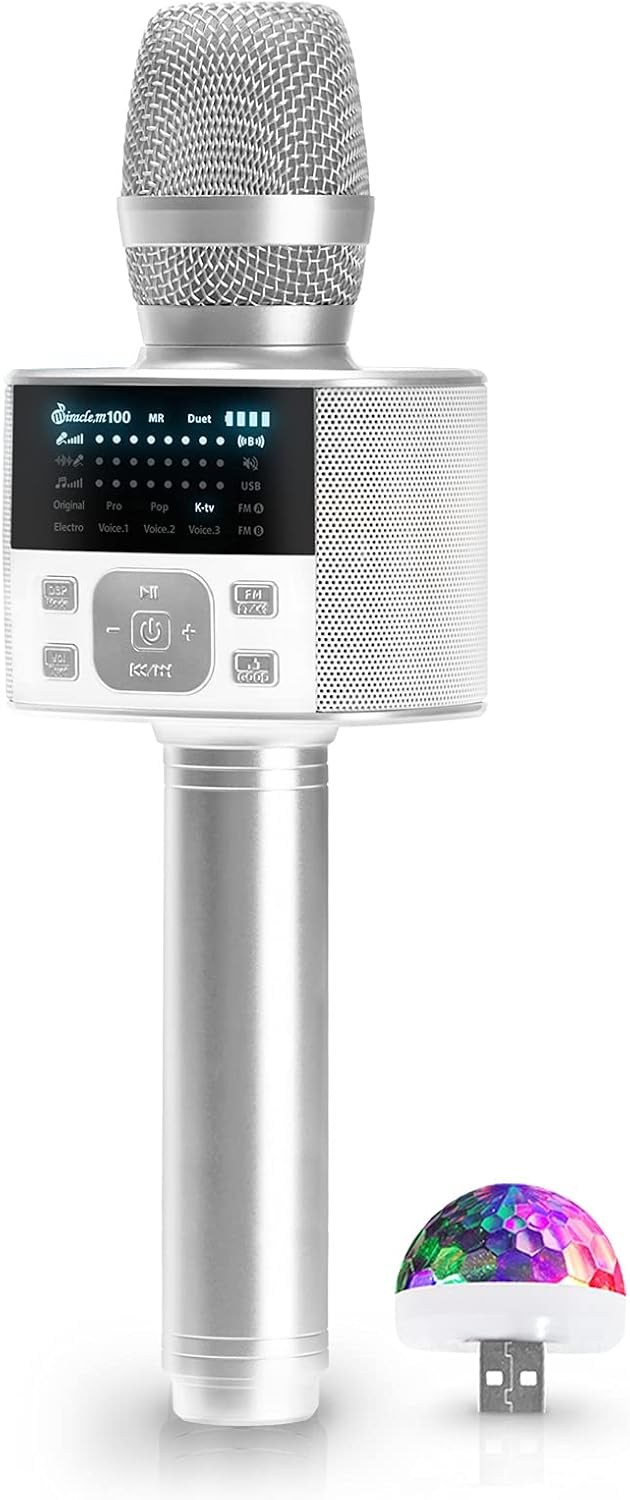 Bluetooth Karaoke Microphone with LED Screen X2938