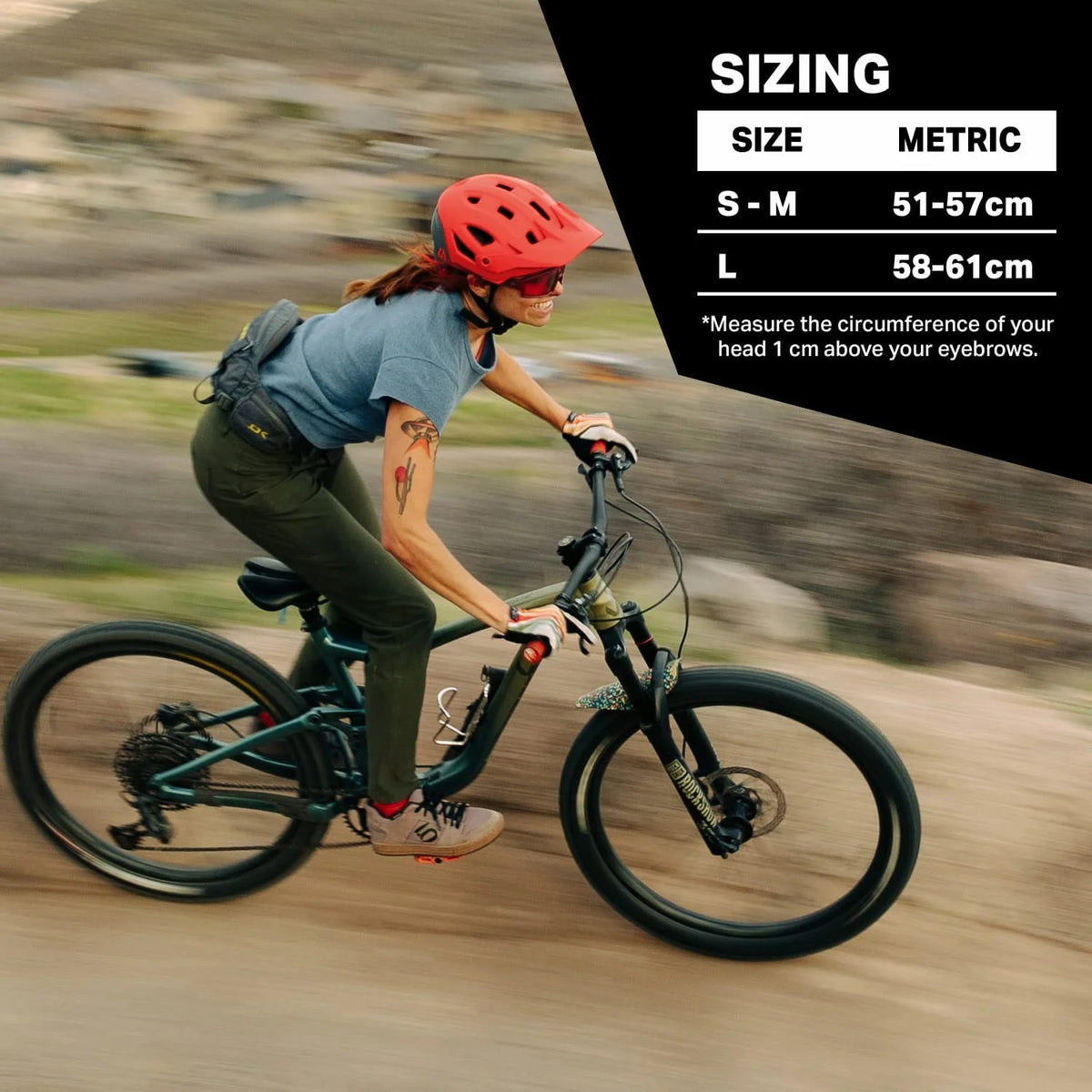 Ember Red Mountain Bike Helmet P442887
