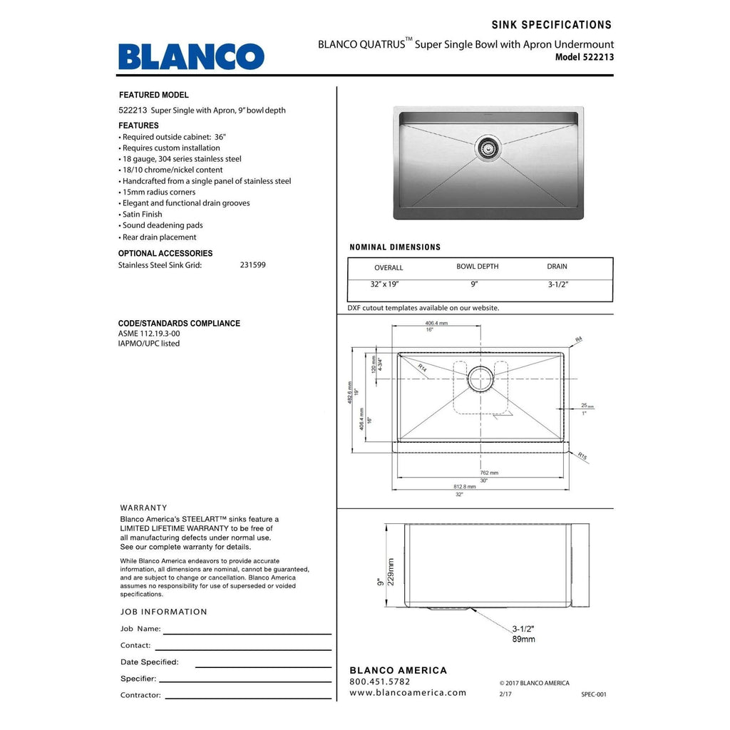 Stainless Steel Apron Kitchen Sink T377163