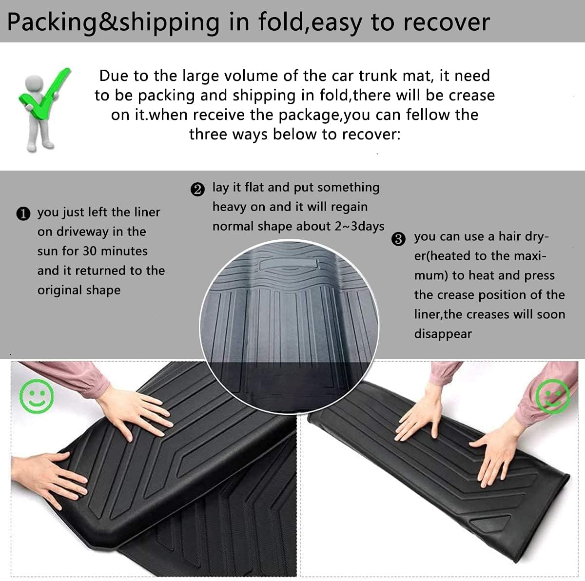Cargo Liner Trunk Mat All-Weather Pack of 2 K74807