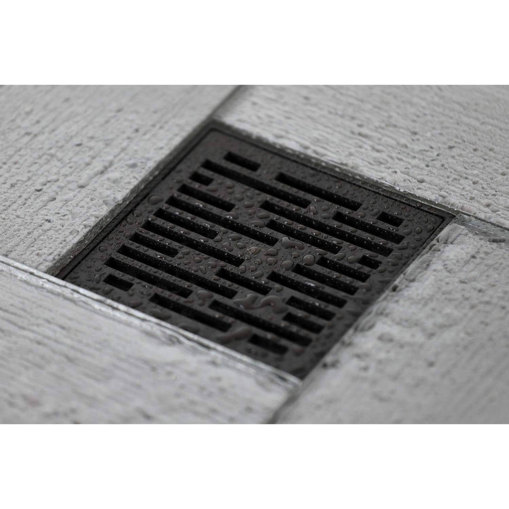 Brushed Nickel Square Grid Shower Drain C677