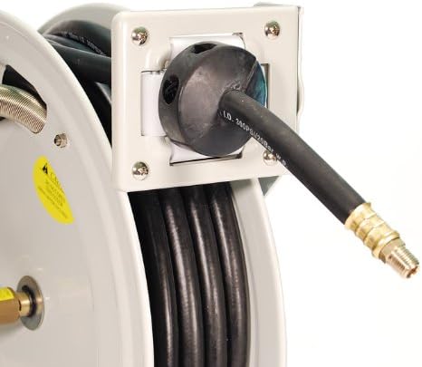 Retractable Air Hose Reel with 50-Foot Rubber Air Hose G121