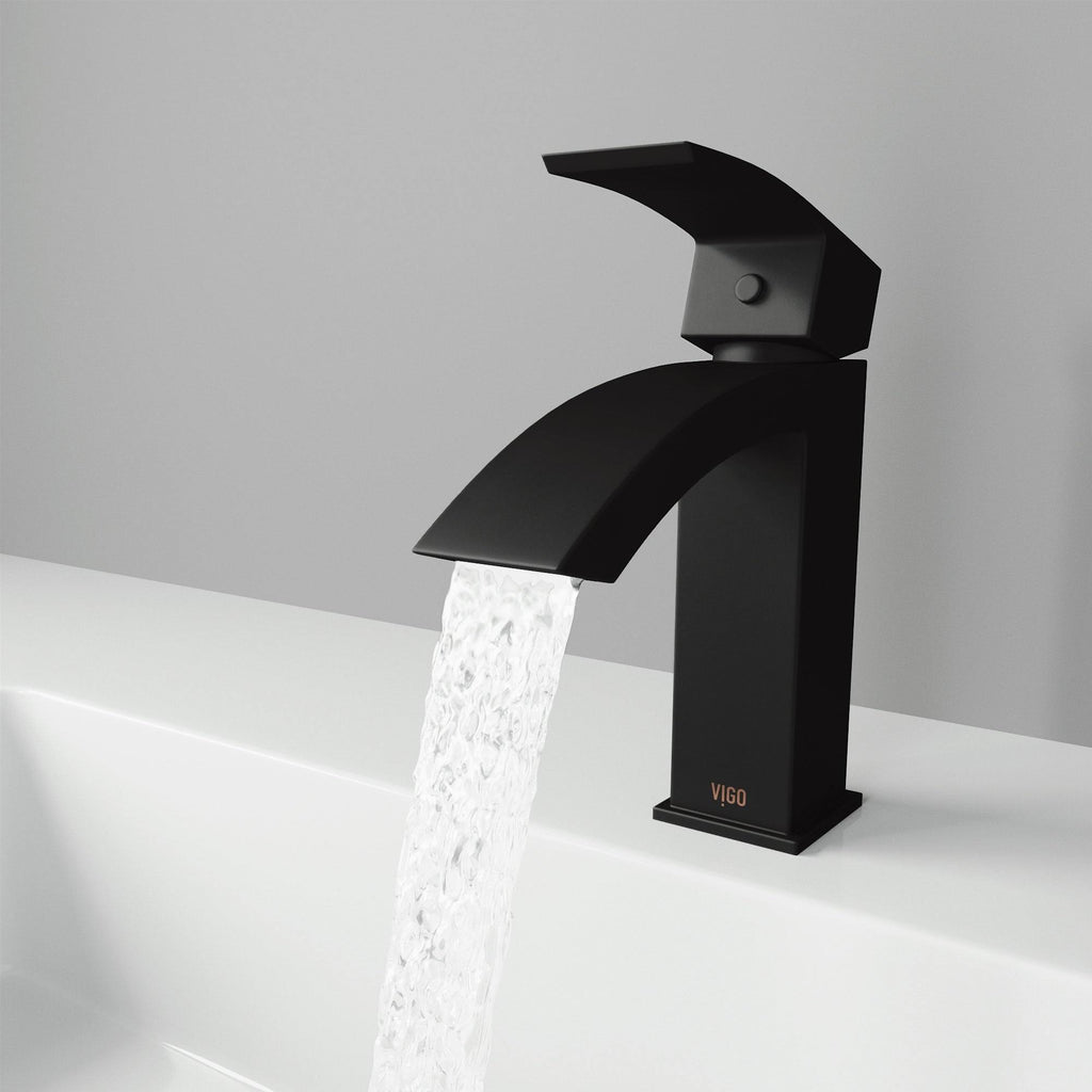Graphite Black Single Hole Bathroom Faucet B865