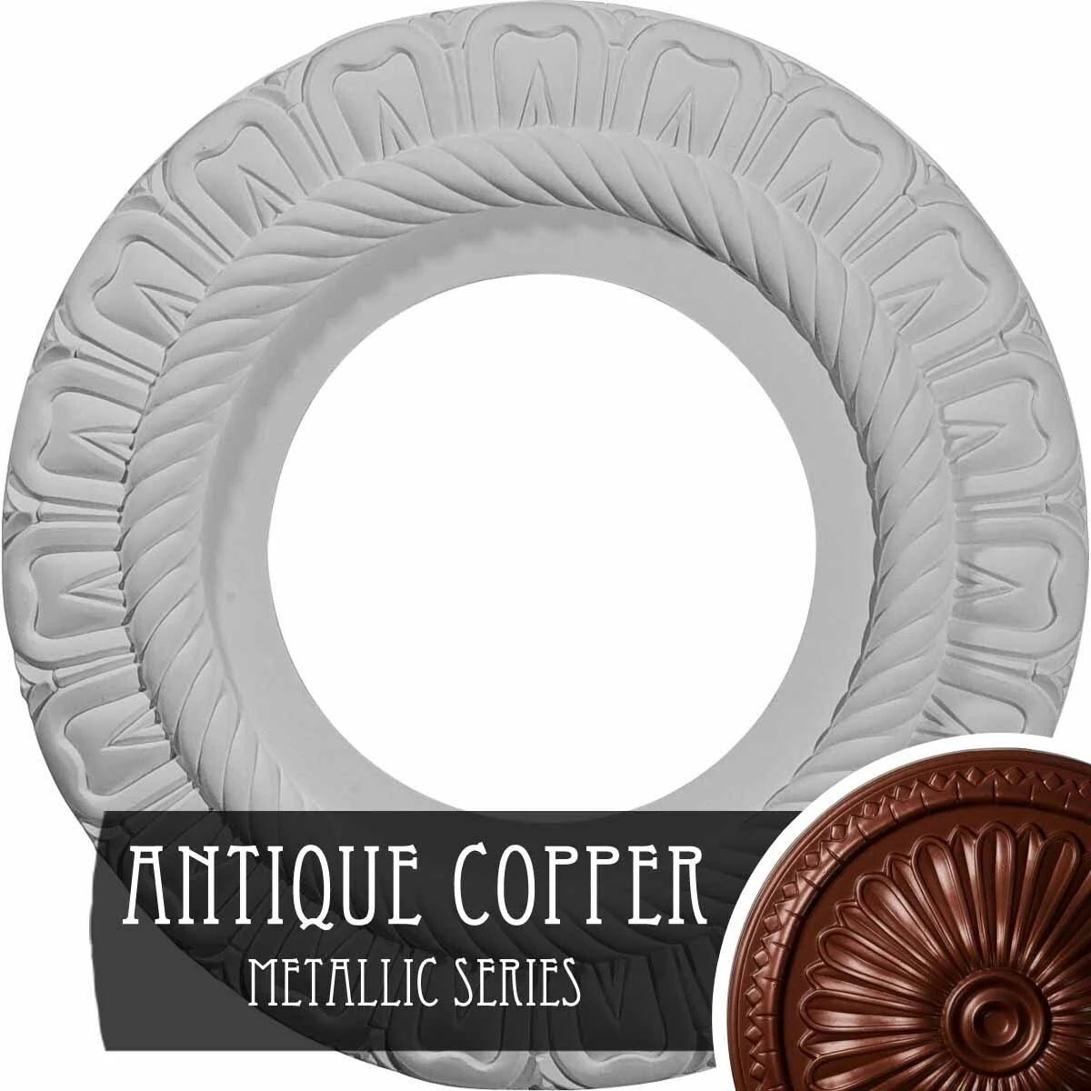 9x22OD x 4 1/2x22ID x 1/2x22P Hand-Painted Ceiling Medallion U90420