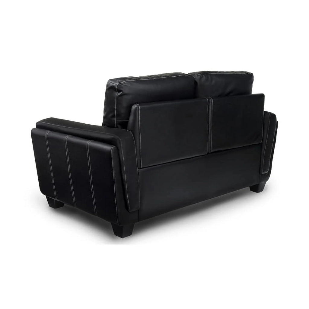 Black Faux Leather 2-Piece Sofa and Loveseat Set L562012
