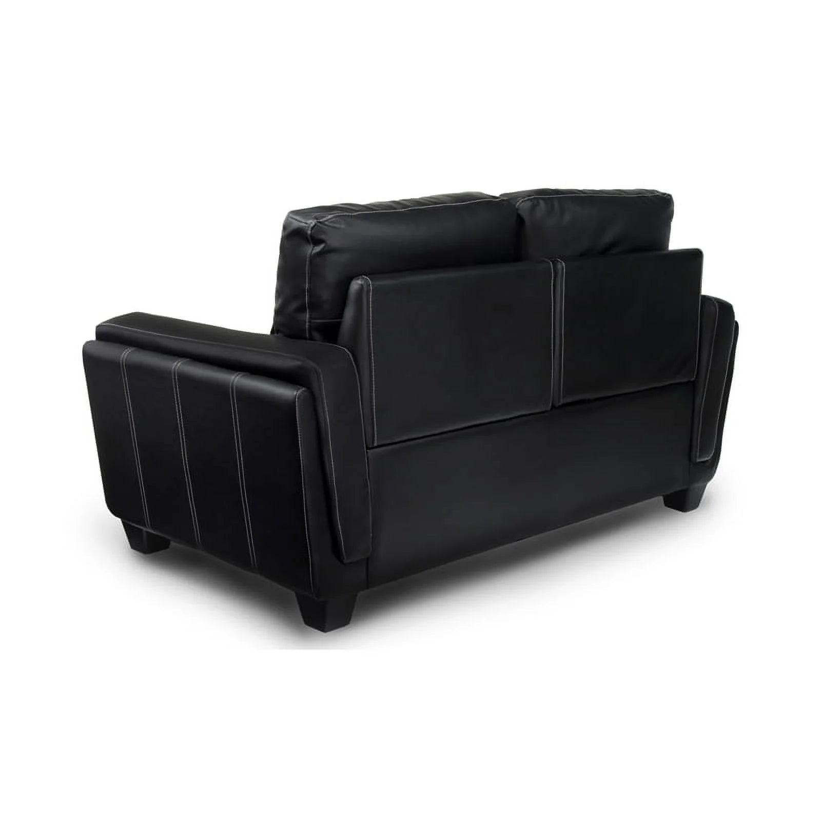 Black Faux Leather 2-Piece Sofa and Loveseat Set L562012