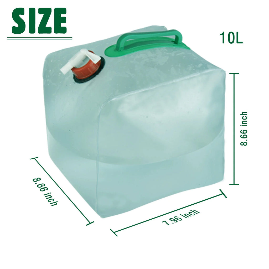 Collapsible Water Container With Spigot Camping Water Storage Jug R743688