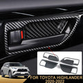 ABS Carbon Fiber Print Inner Door Handle Cover for Toyota Highlander K1020
