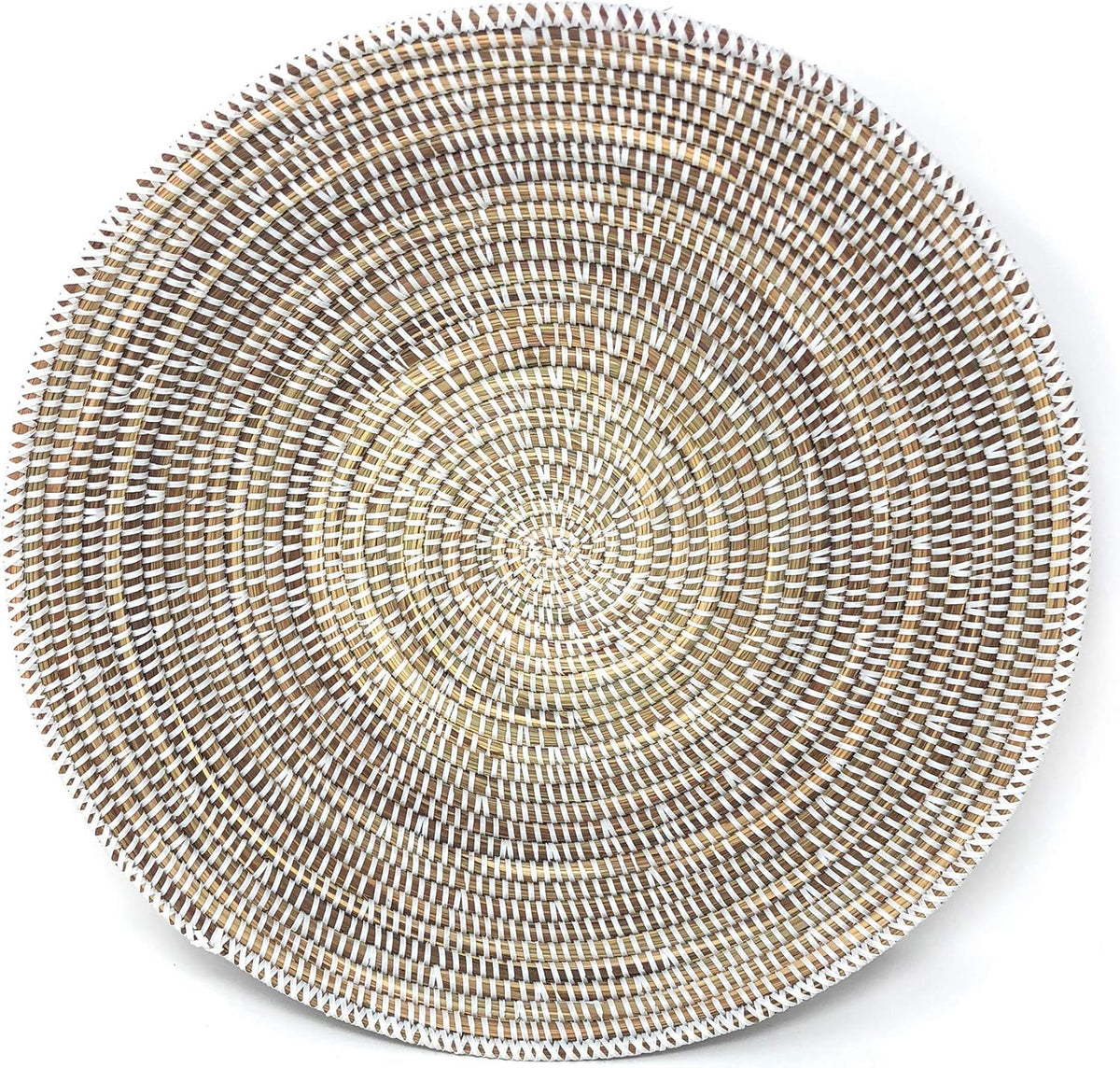 White 12-inch Round Grain Basket O88283