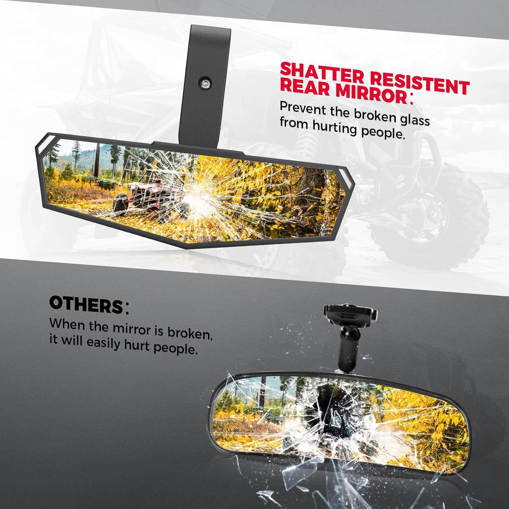 UTV Rear View Mirror with Convex Mirror T5305