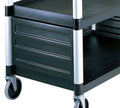 Black Single Shelf Panel Set for KD Utility Cart L516