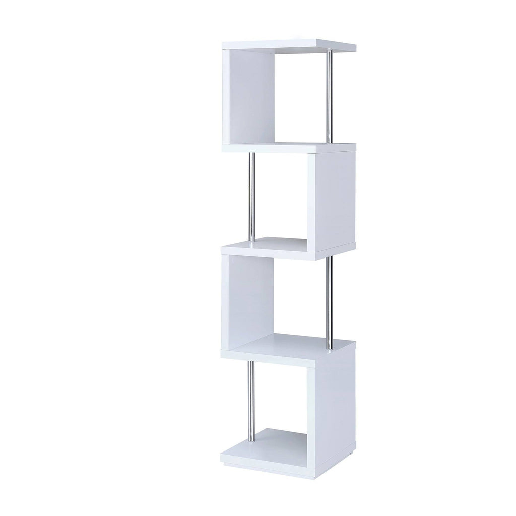 White 4-Tier Bookcase Y2566