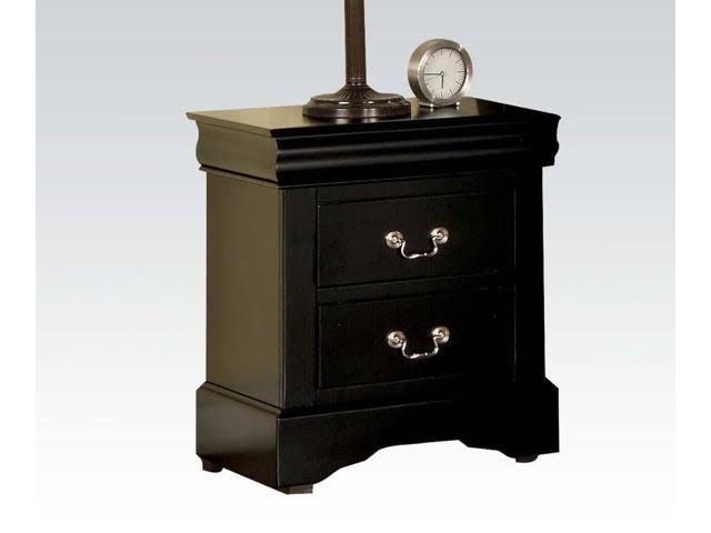 Black 2-Drawer Night Stand O629