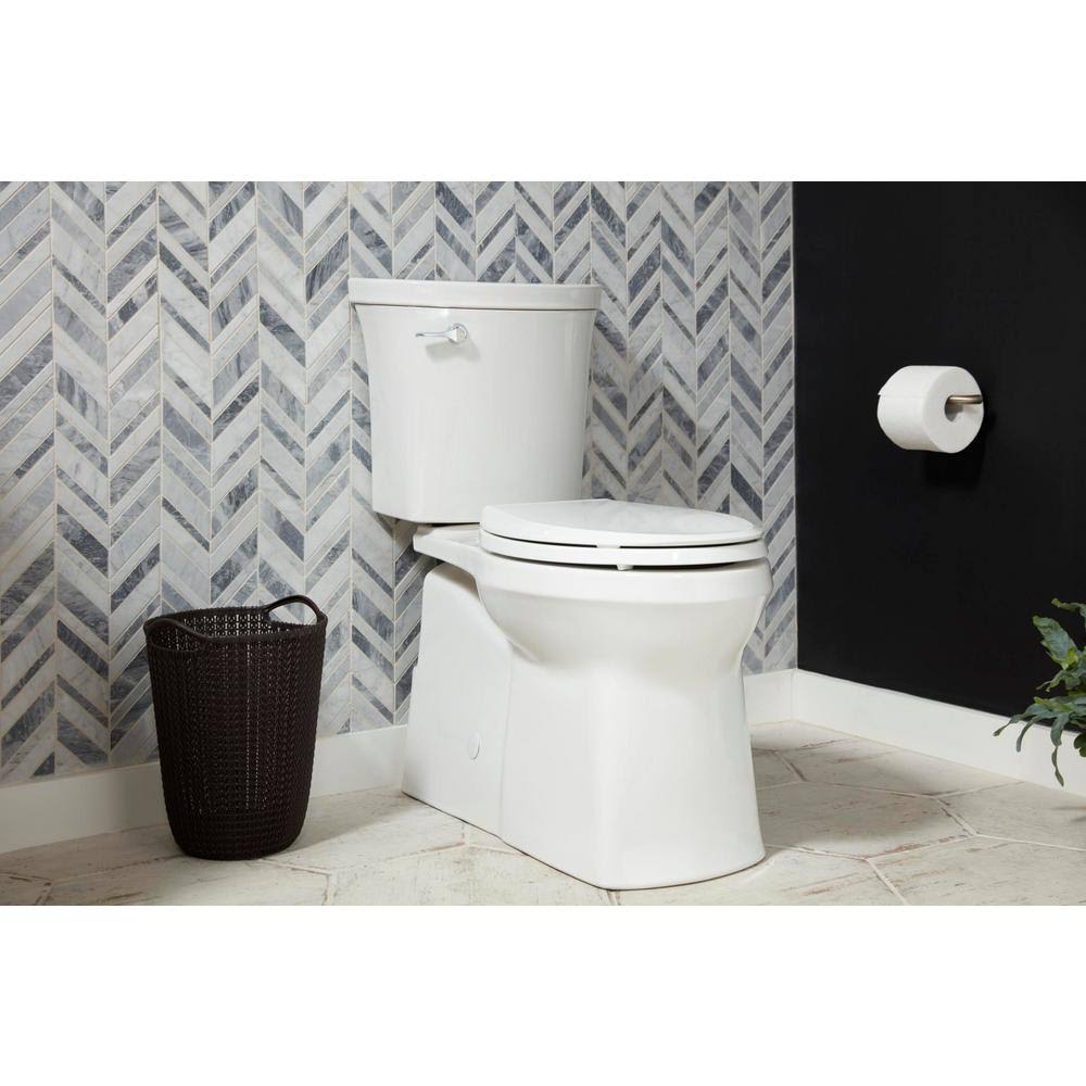 2-Piece 1.28 GPF Single-Flush Elongated Toilet in White R58077