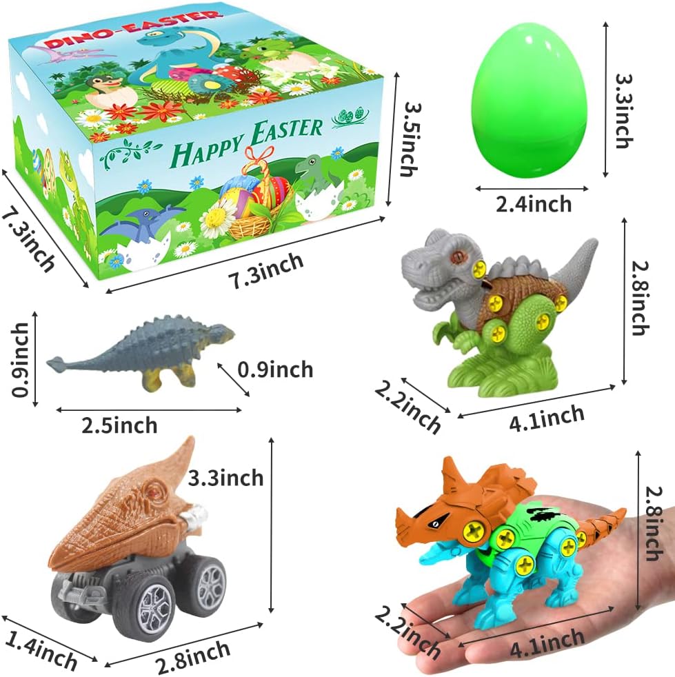 9 Pack Easter Basket Stuffers with Dinosaur Toys C61446