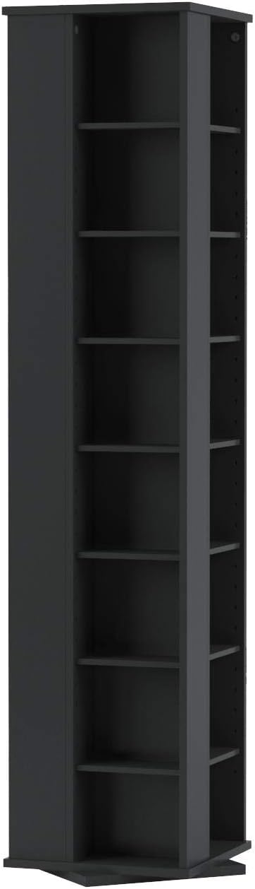 Black Four-Sided Spinning Tower Storage Cabinet C696284