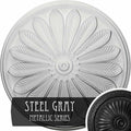 25 1/2 inchod x 5 1/2 inchp Brontes Ceiling Medallion, Hand-Painted Steel Gray J905219