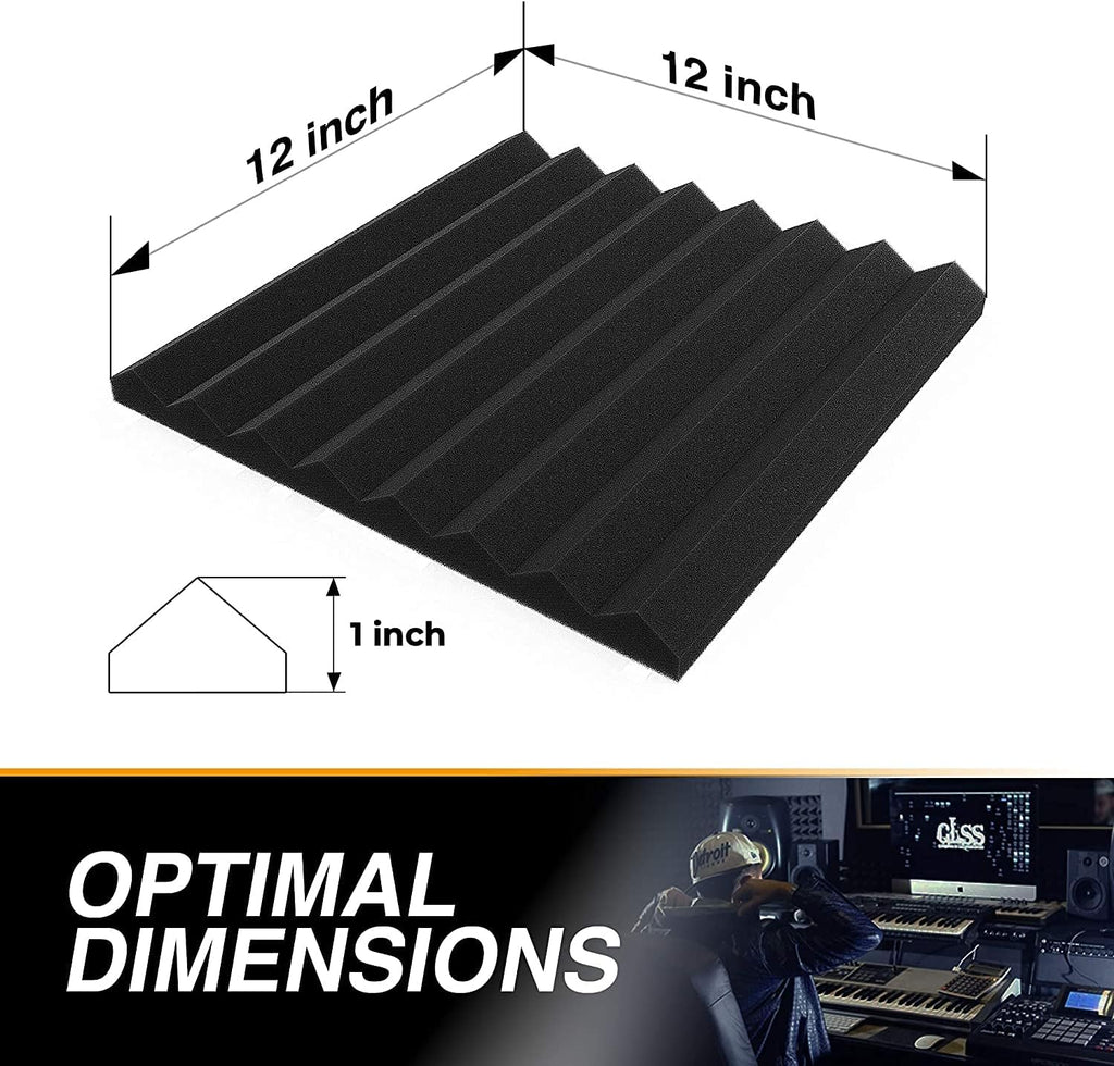 52 Pack Charcoal Acoustic Foam Panels N971