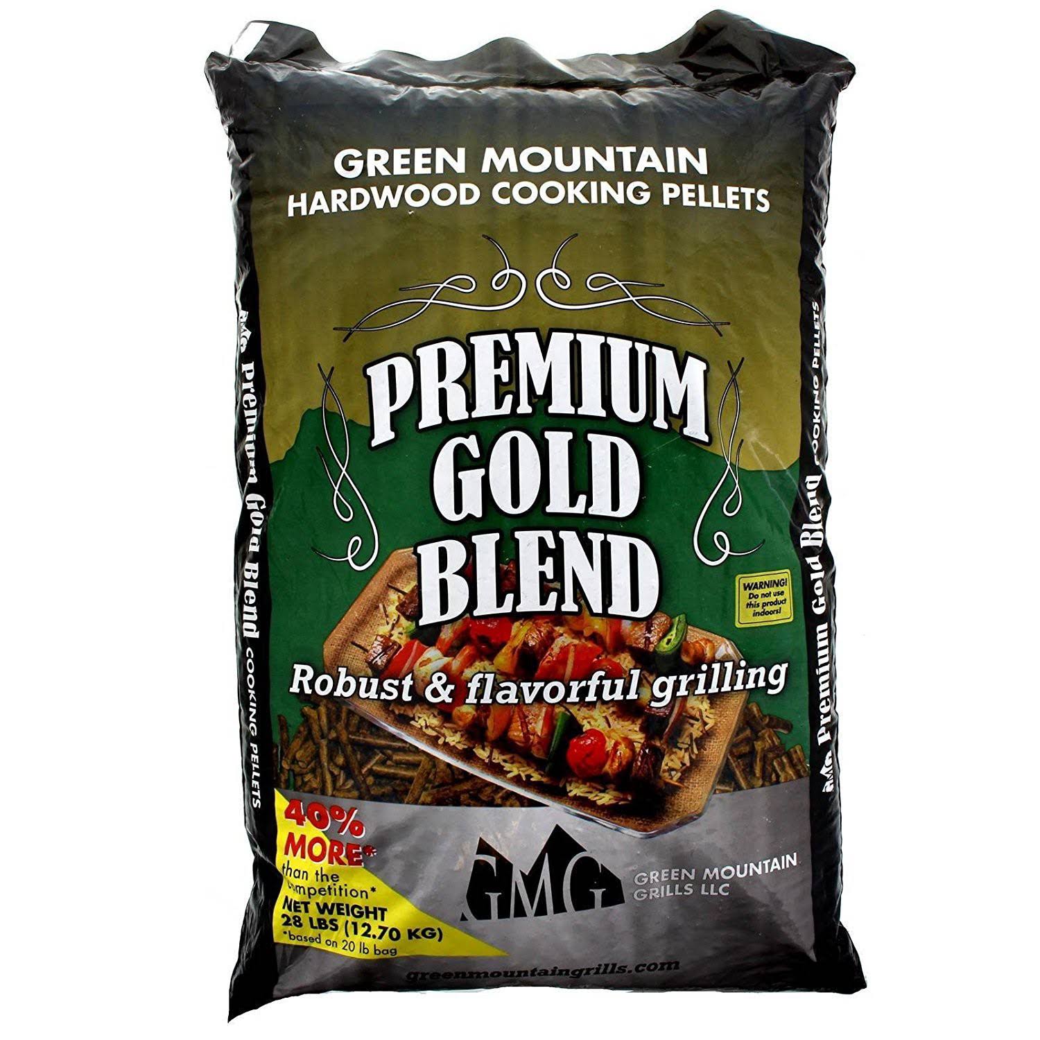 Green Mountain Premium Gold Blend Hardwood Grilling Cooking Pellets (4 Pack) I912