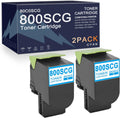 2 Pack Cyan Toner Cartridge for Lexmark CX410e CX310 CX510 L952