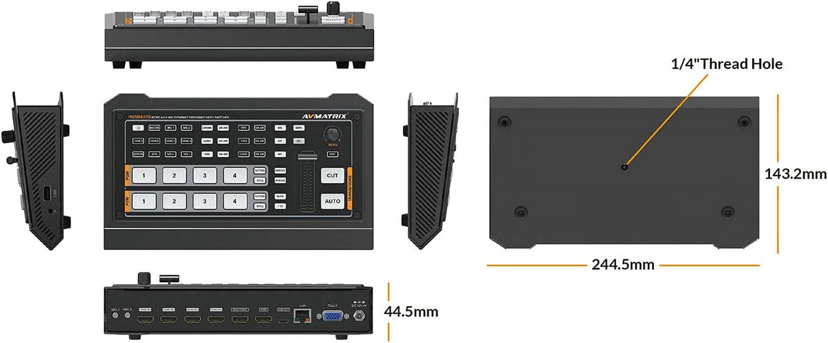 4 x HDMI Inputs Video Mixer Switcher USB Output T4099