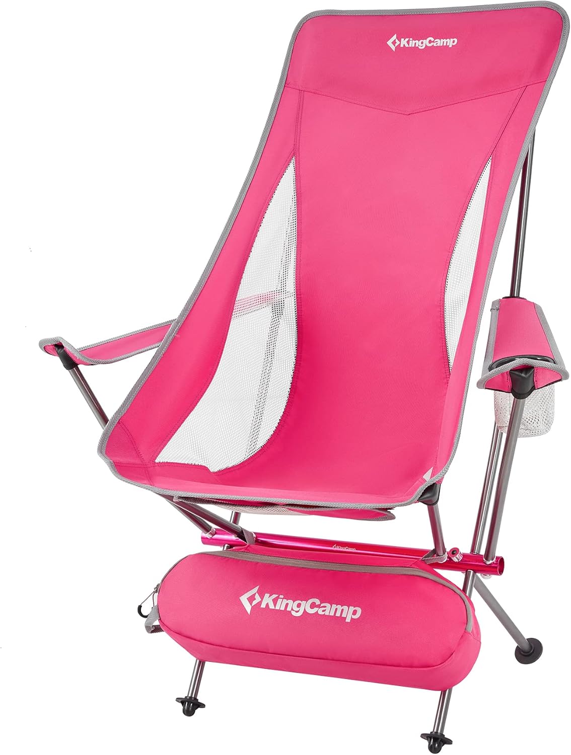 Lightweight Portable Folding Camping Chair with Armrest, High Back, Carry Bag G33666