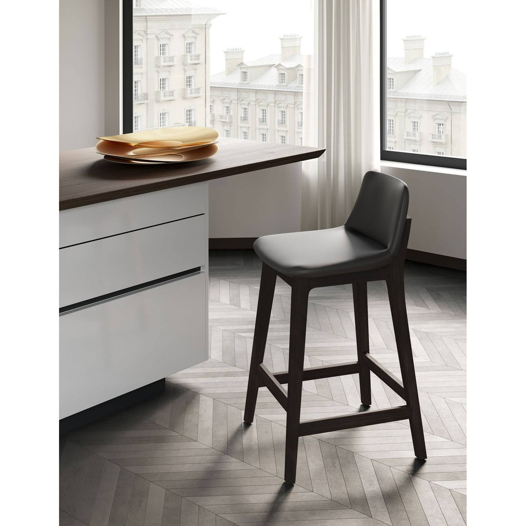 Graphite Eco Leather Counter Stool N234