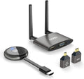 Wireless HDMI Transmitter and Receiver Kit 4K, 165FT/50M, 2.4/5GHz, HDMI VGA Video/Audio Dual Screen Transfer T5822