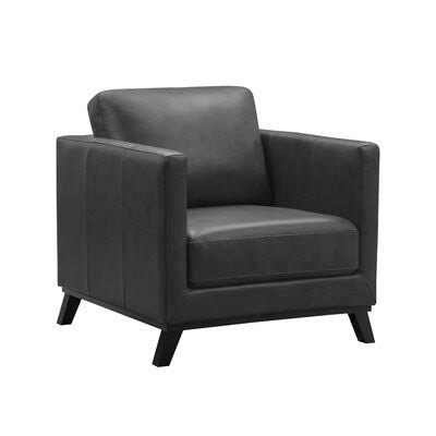 Grey Faux Leather Armchair J778