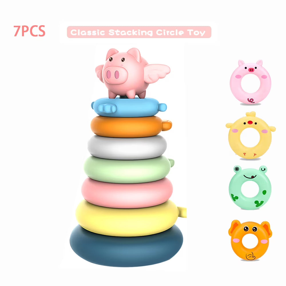 7 Rings Stacking Rings Soft Toys for Babies A714400