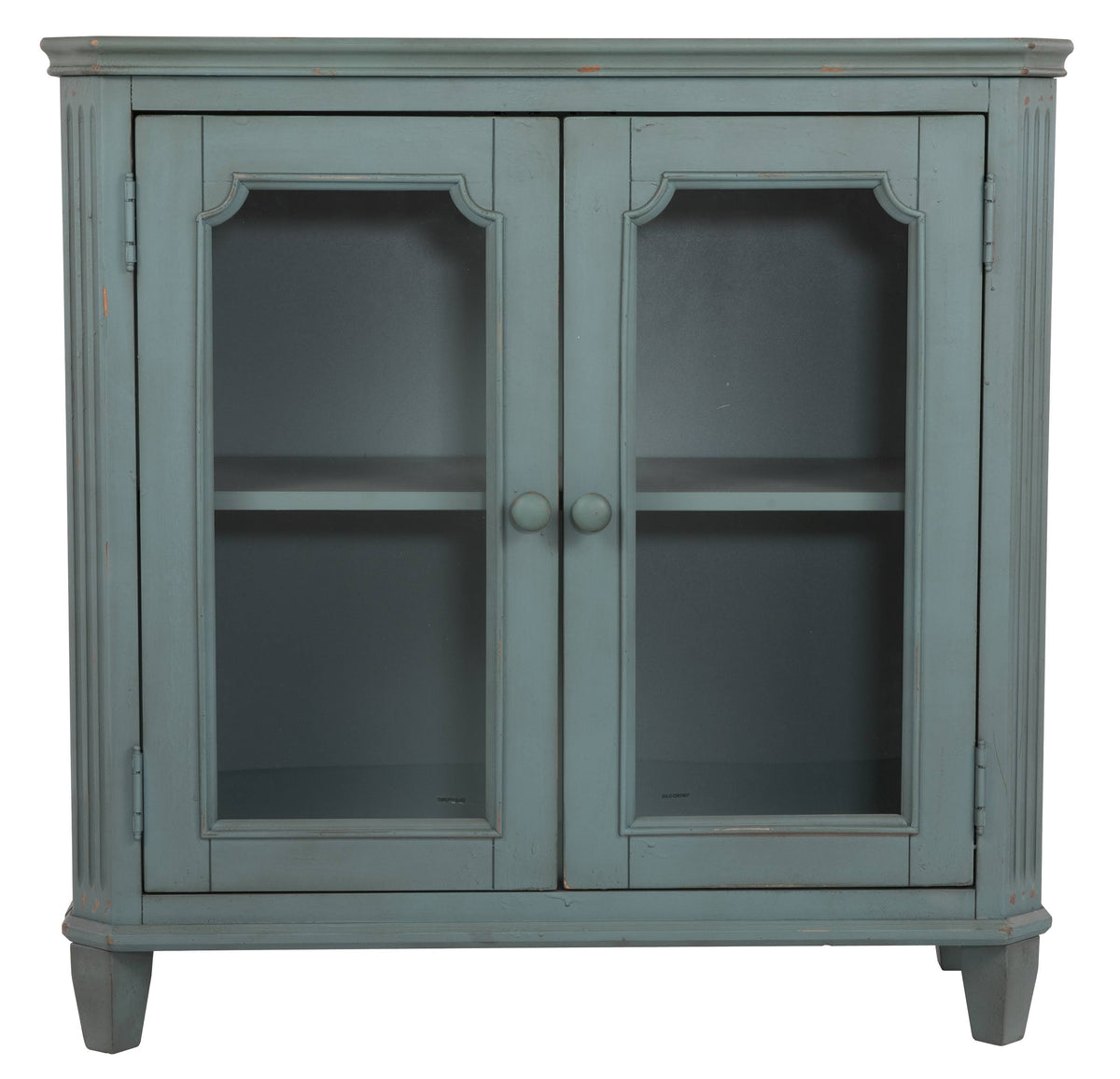 Antique Teal Door Accent Cabinet R903