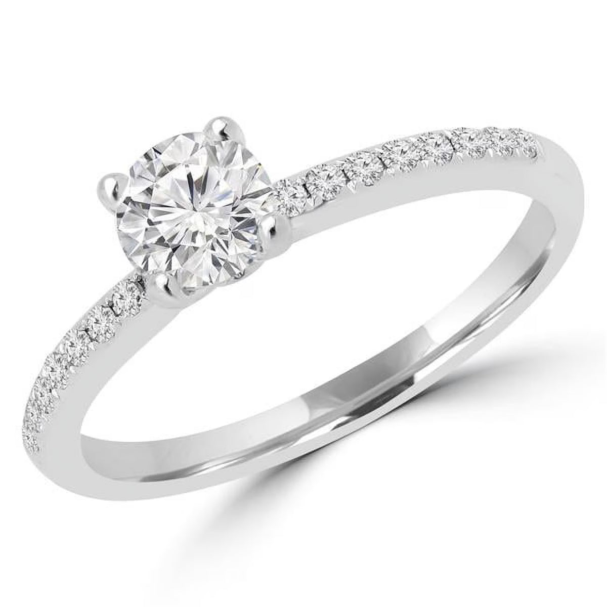 18K White Gold Diamond Engagement Ring C89133