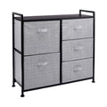 Black Fabric 5-Drawer Storage Organizer Unit U965