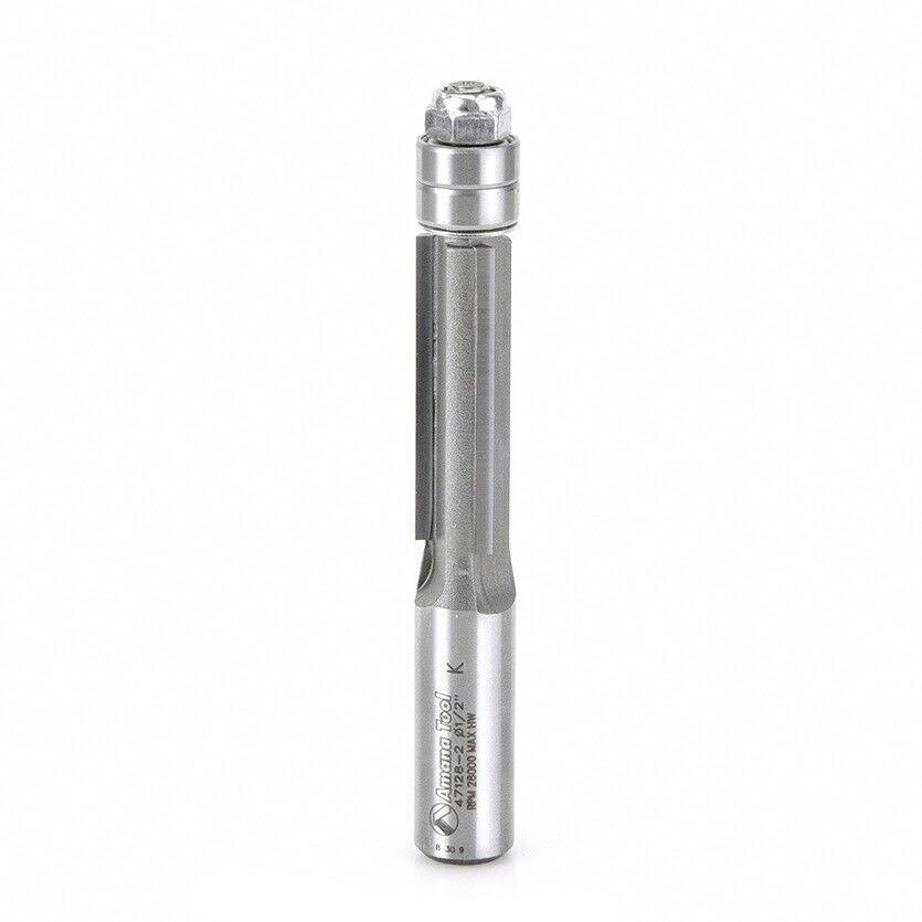 Carbide Tipped Flush Trim 1/2 Dia x 1-1/2 x 1/2 inch Shank Double Ball Bearing 3-Flute Extra-Long H228