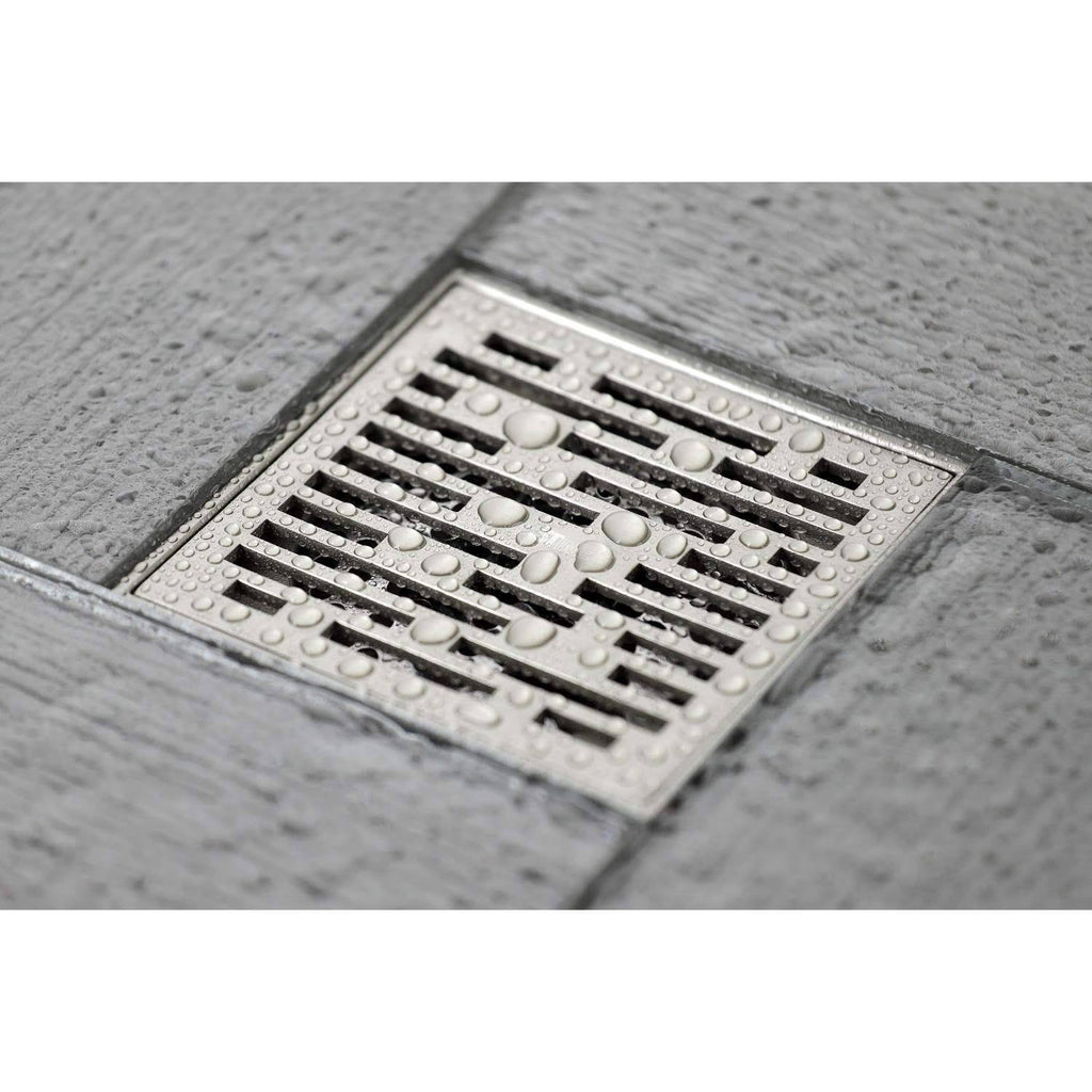 Brushed Nickel Square Grid Shower Drain C677