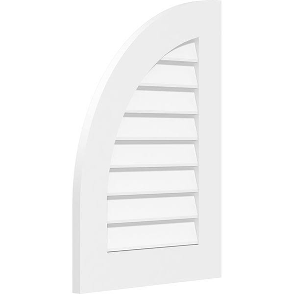 Quarter Round Top Left Surface Mount PVC Gable Vent D41331