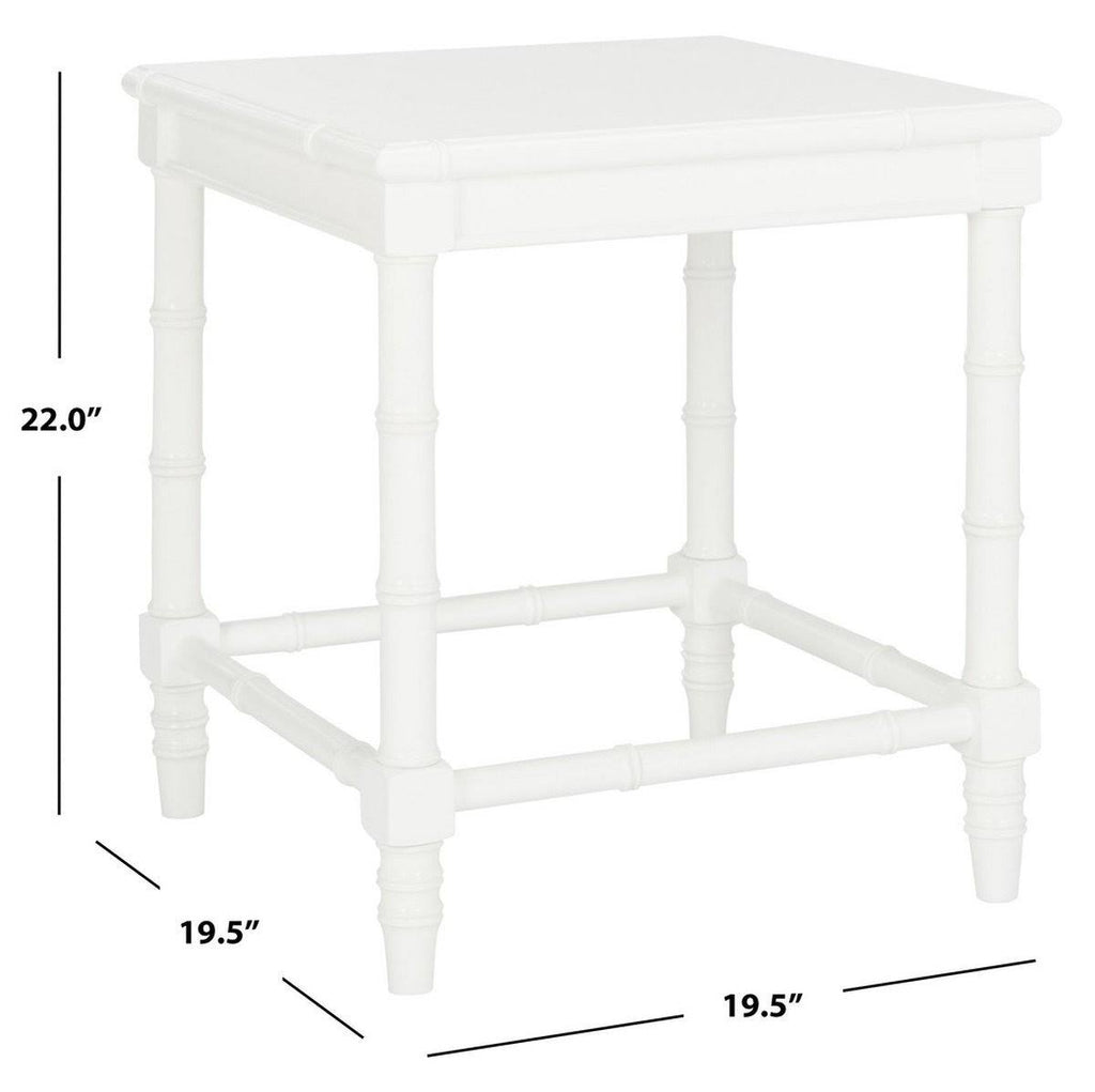 White Bamboo Accent Table J59345