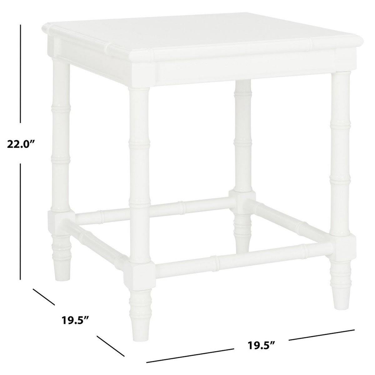 White Bamboo Accent Table J59345