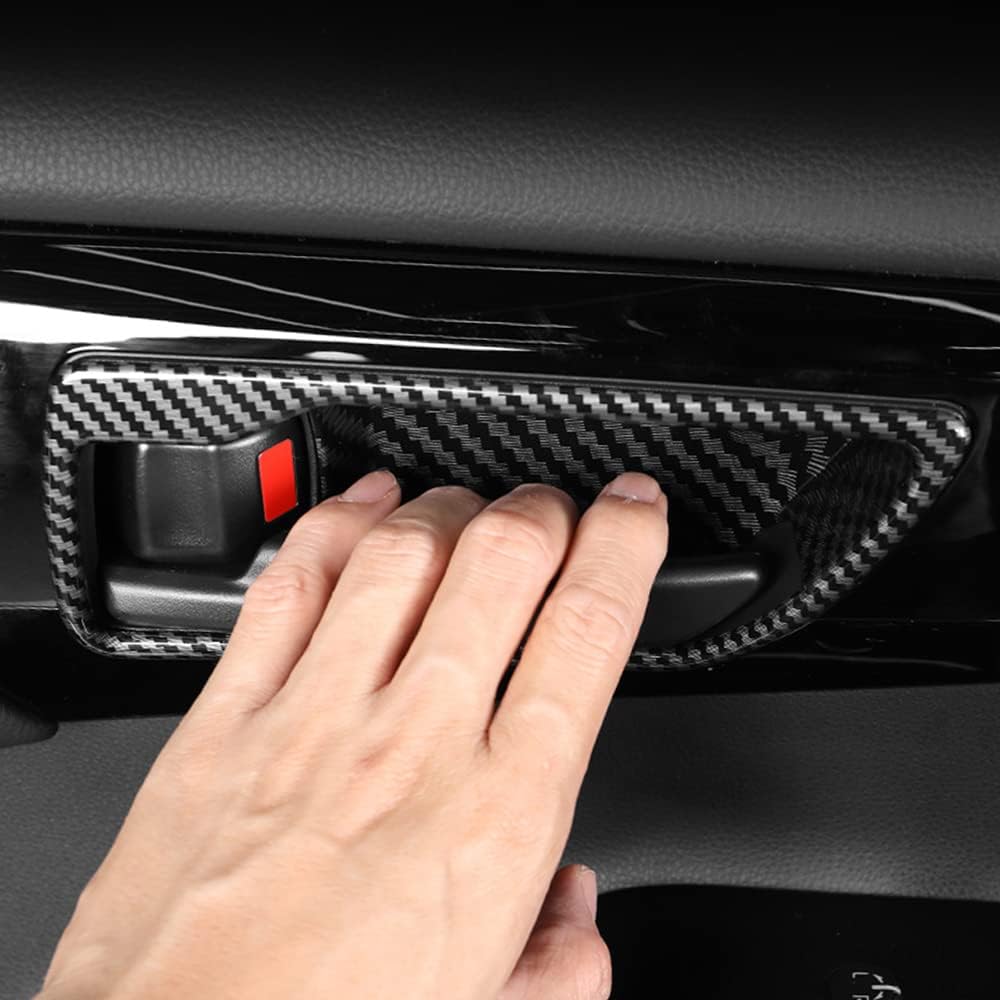 ABS Carbon Fiber Print Inner Door Handle Cover for Toyota Highlander K1020