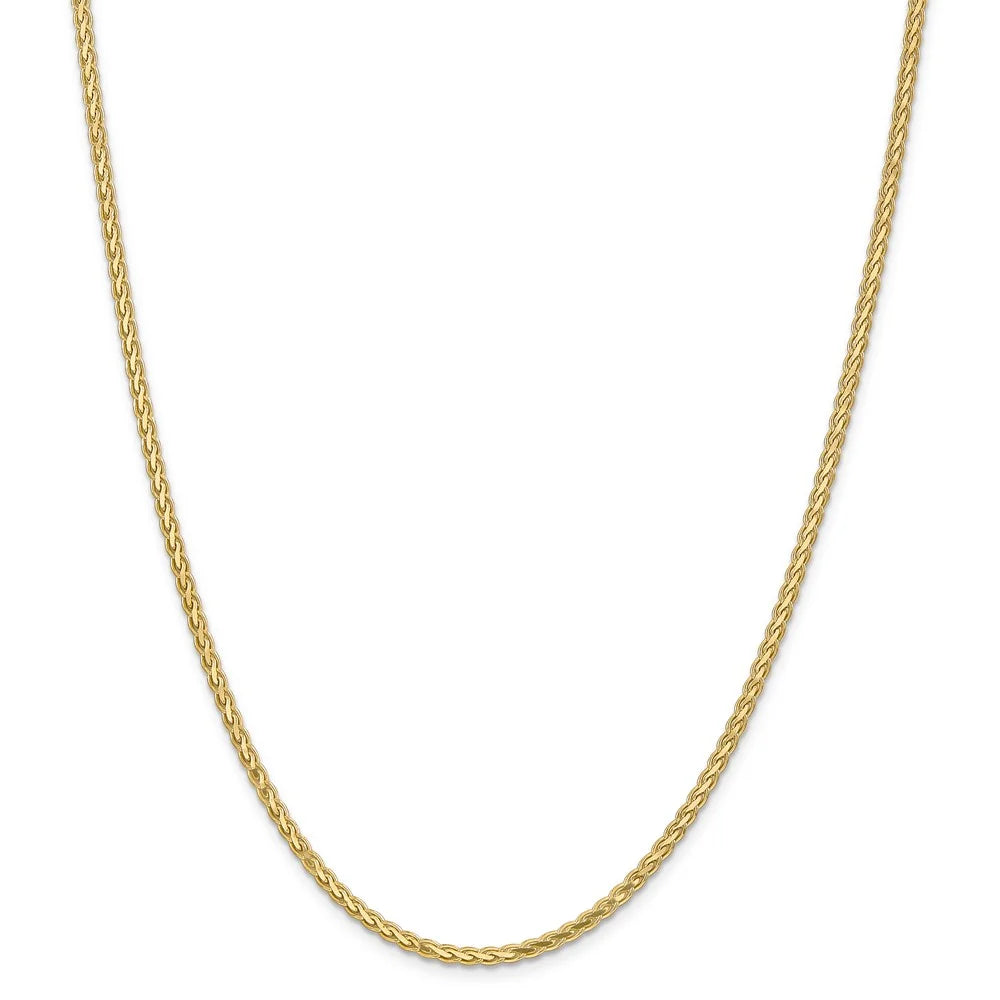 14kt Yellow Gold 24 inch Flat Wheat Chain with Lobster Clasp W6529