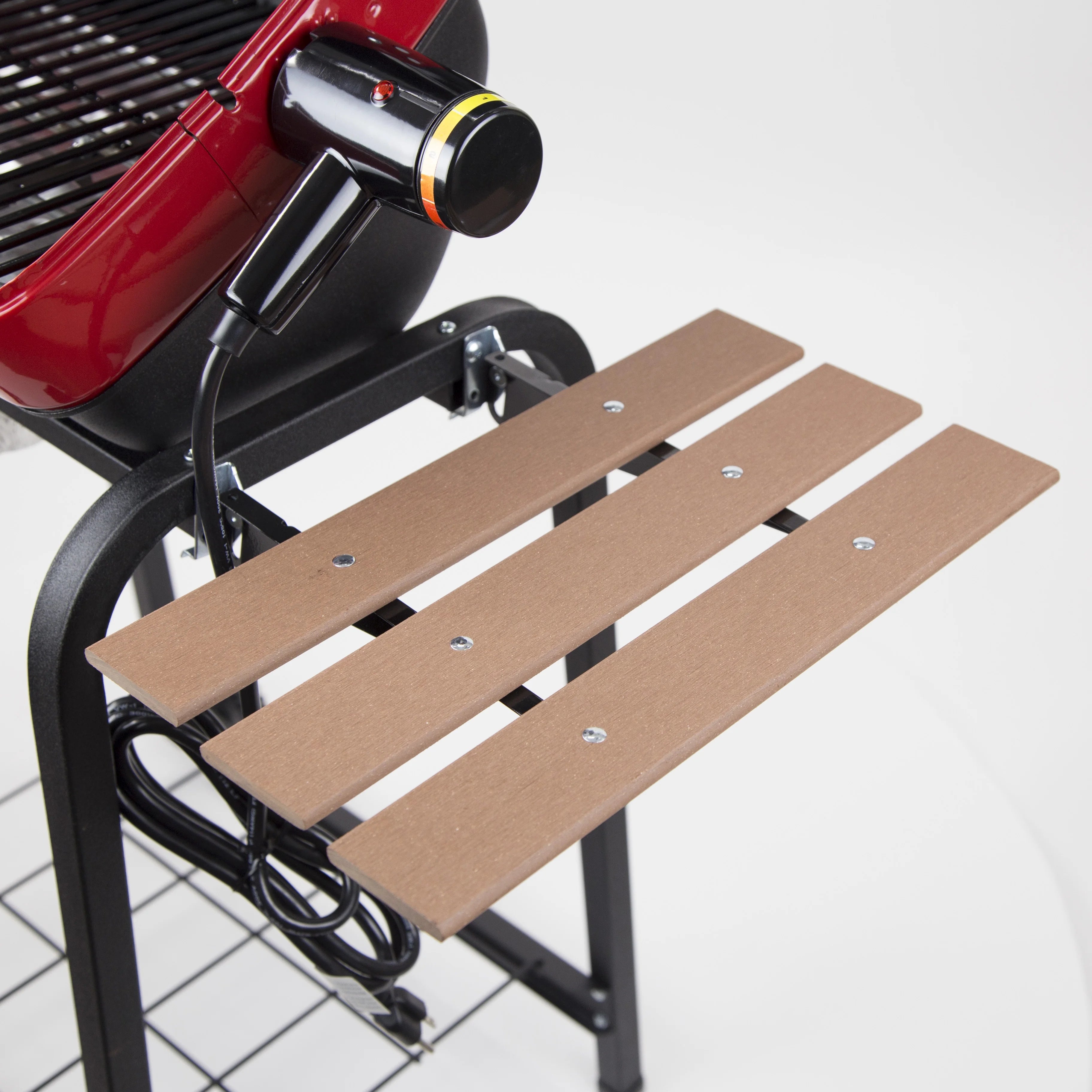 Red Portable Electric Cart Grill with Two Folding Tables T824128