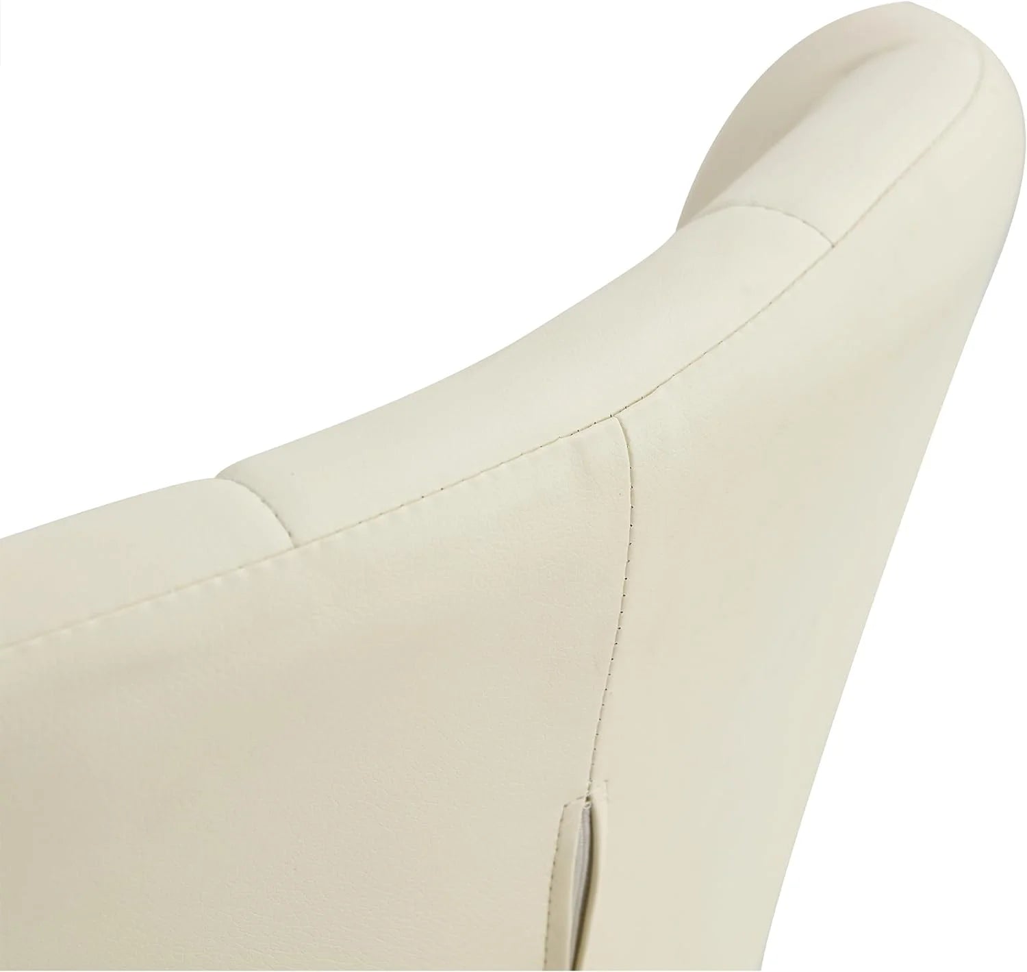 Milk White 360° Swivel PU Vanity Chair V5806